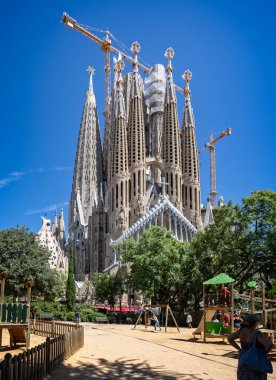 28 Ağustos 2023 'te İspanya' nın Barcelona kentindeki Sagrada Familia Bazilikası