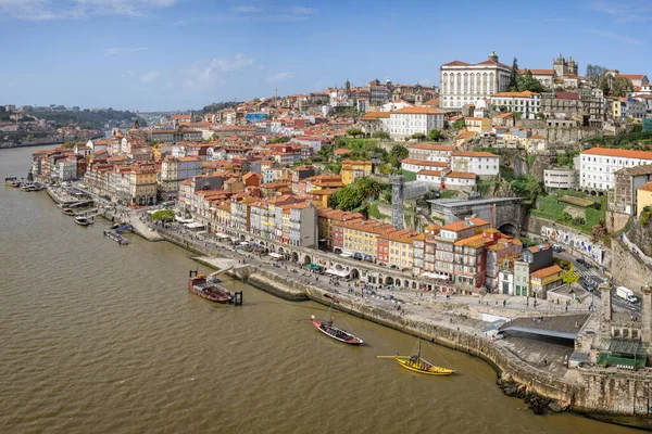 Widok Mostu Dom Luis Widokiem Rzekę Douro Porto Portugalii Października Obrazek Stockowy