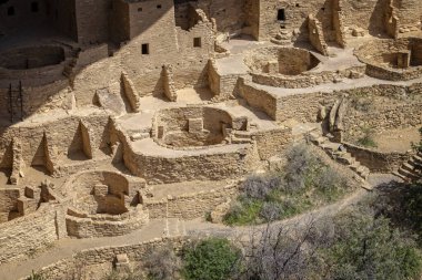 Close up of a section of Cliff Palace cliff dwelling in Mesa Verde national Park, Colorado, USA on 20 April 2024 clipart