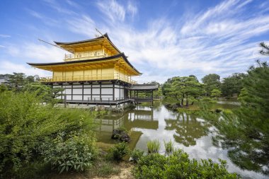 Kinkakuji, Kyoto's Golden Pavilion reflecting in pond in Kyoto, Japan on 27 September 2024 clipart