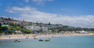 Mossel Bay main beach from the port at Mossel Bay, South Africa on 18 December 2024 clipart