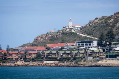 Cape St Blaize lighthouse seen from the sea in Mossel Bay, South Africa on 18 December 2024 clipart