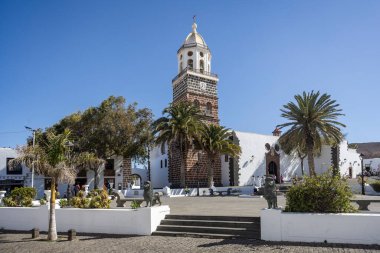 Iglesia de Nuestra Senora de Guadalupe, Plaza de San Miguel, Teguise, Lanzarote, İspanya 10 Şubat 2025