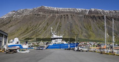 Balıkçı teknesi Novatran 7 Haziran 2025 'te İzlanda' nın Isafjordur kentine yanaştı.
