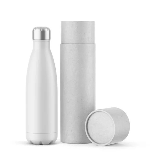Soft Touch Thermos Bottle Metallic Cap Craft Tube Lying Lid — Stockfoto