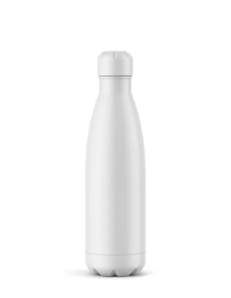 Які Сенсорні Термос Пляшки Макет Ілюстрації Ізольовані Білому Ліцензійні Стокові Фото