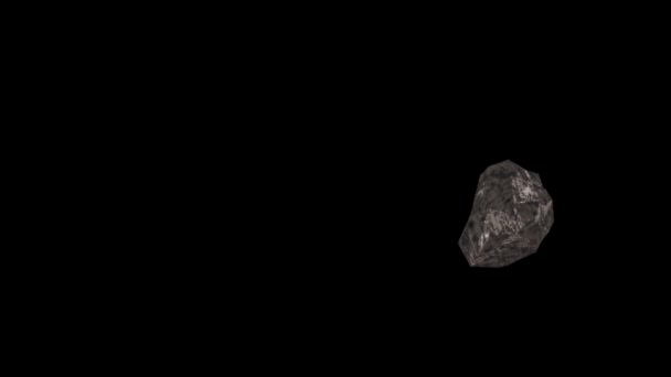 灰色の石は無期限の軌道3Dレンダリングに沿って回転します — ストック動画