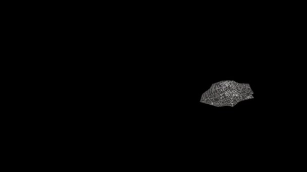 Πέτρα Μοιάζει Ένα Εξωγήινο Πλοίο Οφθαλμαπάτη Κινείται Μαύρο Φόντο Απόδοση — Αρχείο Βίντεο