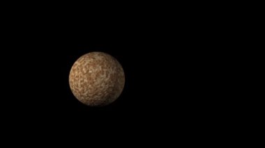 Siyah arkaplanı hareket ettiren tanımlanamayan kahverengi gezegen serabı