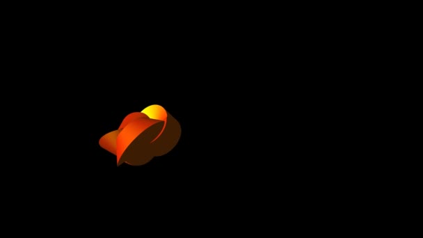 Неопределенная Фигура Плоская Текстура Куб Движущийся Черный Фон Рендеринг — стоковое видео