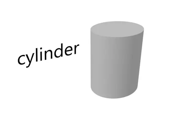 Utbildning För Barn Geometrisk Form Cylinder Vit Bakgrund Rendering — Stockfoto
