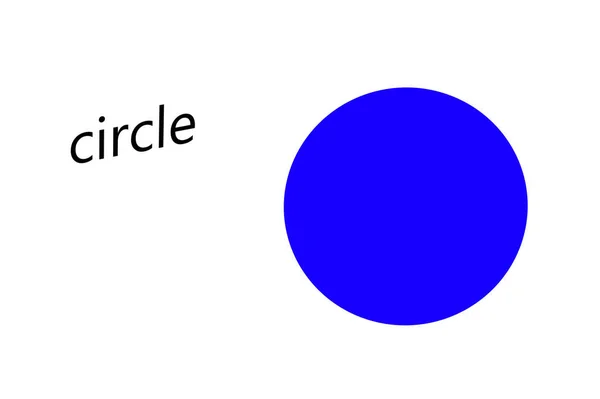 Educazione Bambini Figura Geometrica Cerchio Sfondo Bianco Rendering — Foto Stock