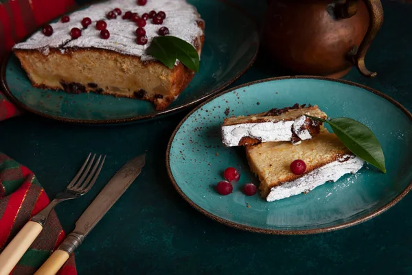 Homemade Soft Fresh Cranberry Cake Biscuit — Stock Photo, Image