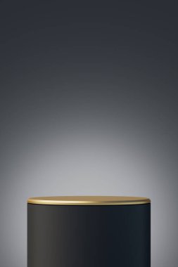 Background 3d scene with podium, minimal product display mock up scene and geometric shape object. 3d rendering