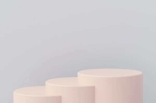 Minimale Szene Mit Podium Und Abstraktem Hintergrund Szene Pastellfarben Illustration — Stockfoto