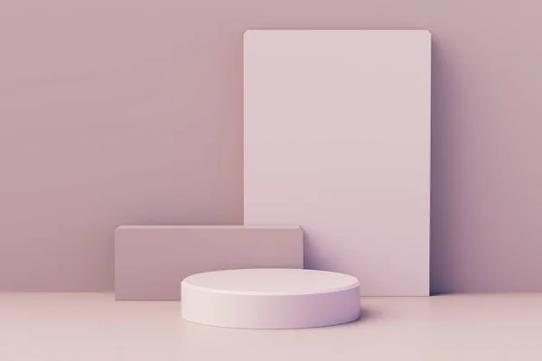 Pastellfarbene Plattform Schaufenster Produkt Vitrine Darstellung — Stockfoto