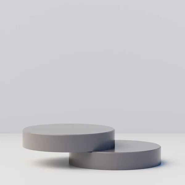 Adegan Minimal Abstrak Dengan Geometris Langkah Beton Podium Alas Pada — Stok Foto