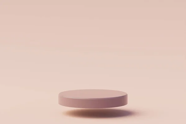 Podiums Cylindre Sur Fond Béton Scène Minimale Abstraite Avec Géométrique — Photo
