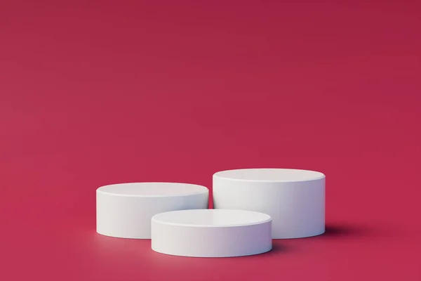 Minimale Szene Mit Komposition Leeren Pastellzylinder Kreative Podest Für Produkt — Stockfoto