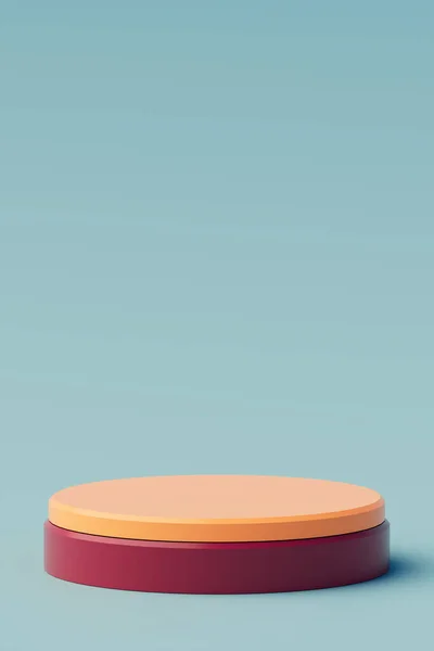 Escena Mínima Con Composición Cilindro Pastel Vacío Pedestal Creativo Podio — Foto de Stock
