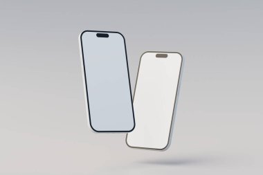 Frontal minimal 3D telefon modeli. 3d oluşturma