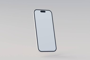 Frontal minimal 3D telefon modeli. 3d oluşturma