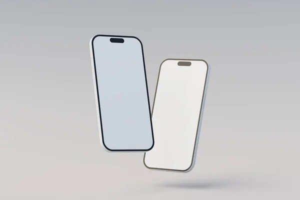 Frontal minimal 3D telefon modeli. 3d oluşturma
