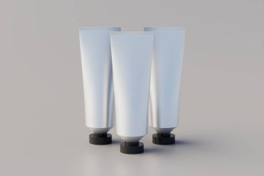 Plastik Alüminyum Kozmetik Boya Çoklu Tüplü Model. 3B Hazırlama