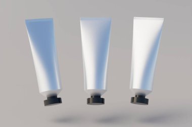 Plastik Alüminyum Kozmetik Boya Çoklu Tüplü Model. 3B Hazırlama