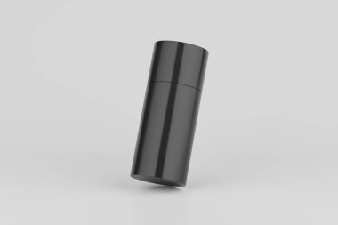Black Plastic Spray Deodorant Multiple Bottles Bottle Mockup. 3D Rendering