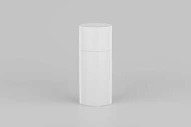 White Plastic Spray Deodorant Multiple Floating Bottle Mockup. 3D Rendering