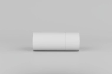 White Plastic Spray Deodorant Multiple Floating Bottle Mockup. 3D Rendering