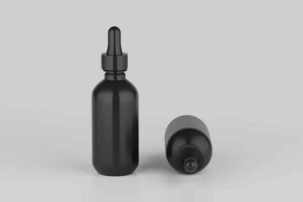 Beyaz Düşüren Model Çoklu Şişeler. Blank Label. 3B Görüntü