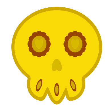 El Da de Muertos ikonu, cadılar bayramı kafatası