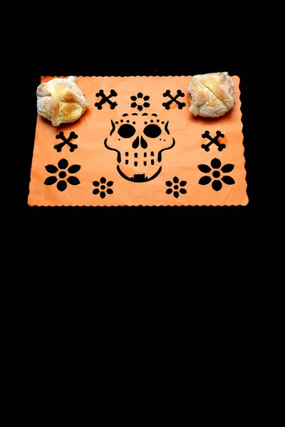 Flauschiges Und Köstliches Brot Zum Opfertag Der Toten Mit Dekoration — Stockfoto