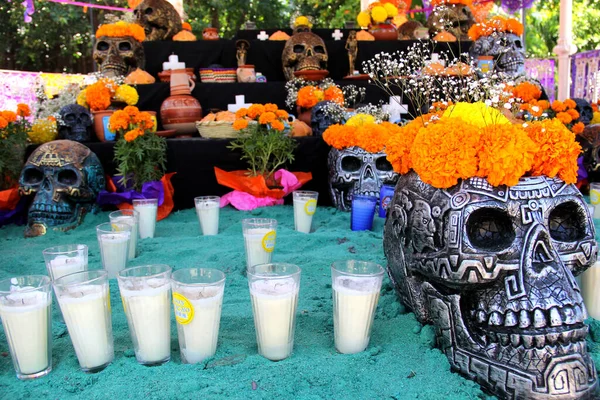 Jalisco Mexiko Října 2022 Listopadu Mexičané Přinášejí Oběti Den Mrtvých — Stock fotografie