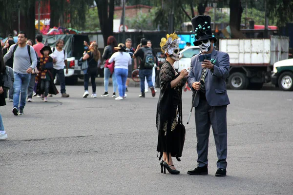 Ciudad México México Oct 2022 Desfile Del Día Los Muertos — Foto de Stock