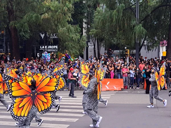 Ciudad Mexico Mexiko Oktober 2022 Tag Der Toten Parade Zur — Stockfoto