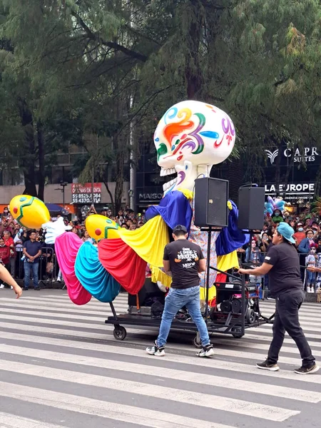 Mexiko Stadt Mexiko Oktober 2022 Tag Der Toten Parade Zur — Stockfoto