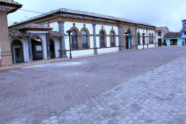 Chignahuapan Puebla Messico Settembre 2014 Plaza Armas Con Chiosco Legno — Foto Stock