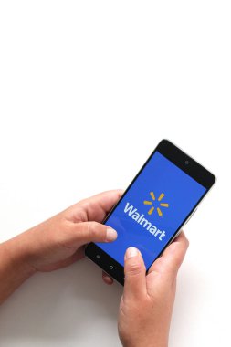 Mexico City, Mexico - Nov 9 2022: Walmart Mexico Supermarket optimizes its mobile application to reach more customers who shop online