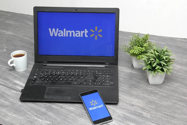 Mexico City, Mexico - Nov 9 2022: Walmart Mexico Supermarket optimizes its mobile application to reach more customers who shop online