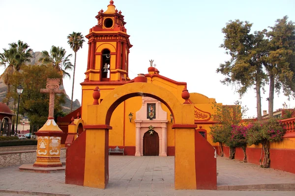 Magiska Staden Pea Bernal Queretaro Mexiko Centrum Templet San Sebastian — Stockfoto