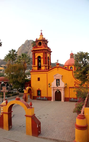 Magiczne Miasto Pea Bernal Queretaro Meksyk Centrum Świątynia San Sebastian — Zdjęcie stockowe