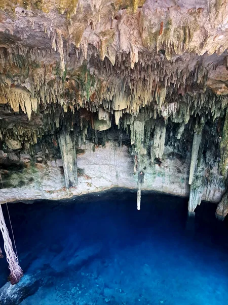 Los Cenotes Yucatán México Son Pozos Naturales Profundos Fenómeno Natural —  Fotos de Stock