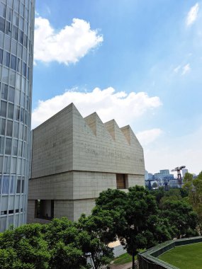 Mexico City, Mexico - 19 Temmuz 2023: Jumex Müzesi Fundacion Jumex Arte Contemporaneo 'nun deney ve yenilik laboratuvarı olan Çağdaş Sanat' a adanmış ana eylem platformudur.