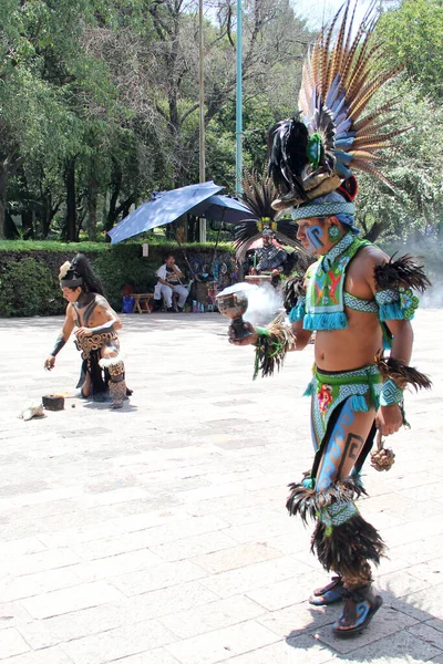 Πόλη Του Μεξικού Μεξικό Αυγούστου 2023 Δείγμα Προ Ισπανόφωνου Χορού — Φωτογραφία Αρχείου