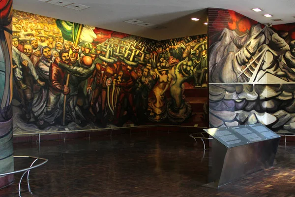 Mexiko Stadt Mexiko August 2023 Wandbild Vom Porfirismo Zur Revolution — Stockfoto