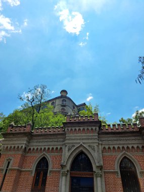 Mexico City, Mexico - 9 Ağustos 2023: Chapultepec Şatosu 'ndaki Ulusal Tarih Müzesi, Maximilian ve Carlota ile birlikte bir askeri üniversitedir.