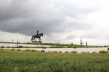 Meksika Eyaleti - 28 Temmuz 2023 - Zumpango 'da yer alan Santa Lucia Askeri Hava Üssü, şu anda Felipe Angeles Uluslararası Havalimanı AIFA' dır.